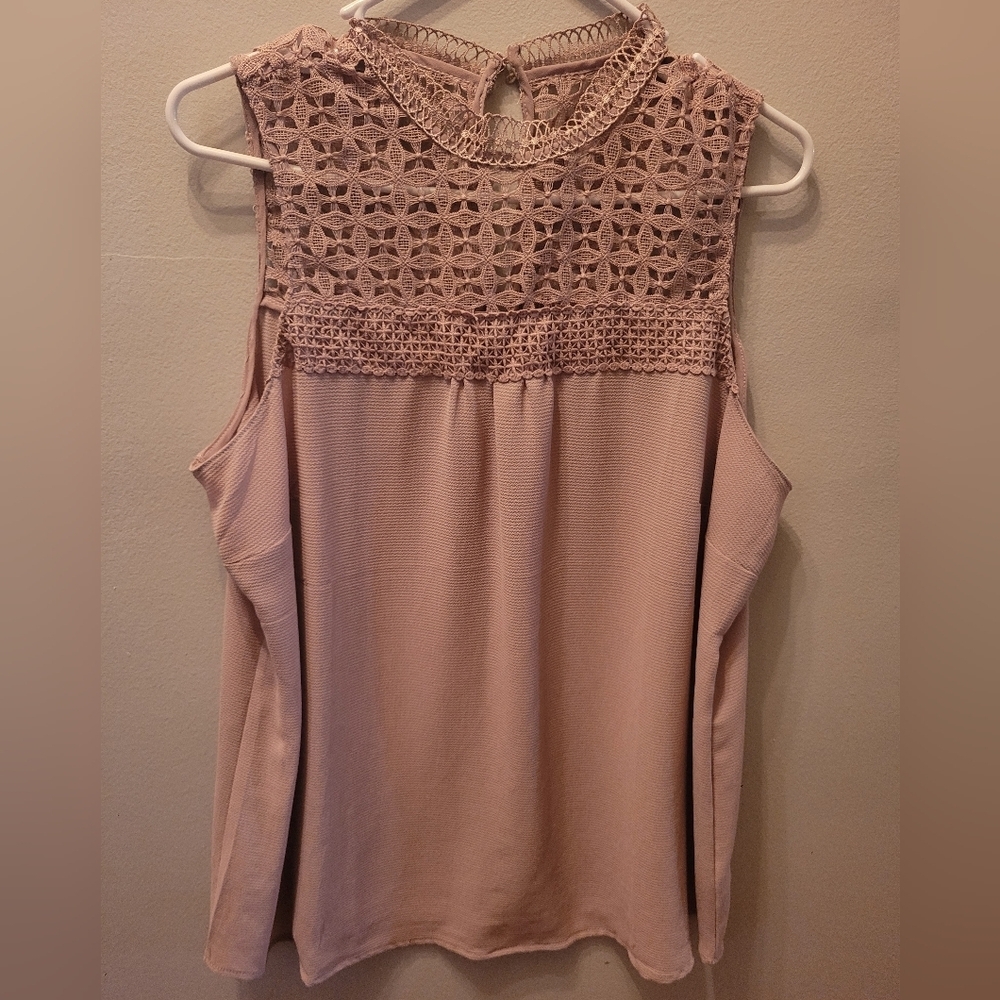 Maurices Lavender Top with Lace Detail